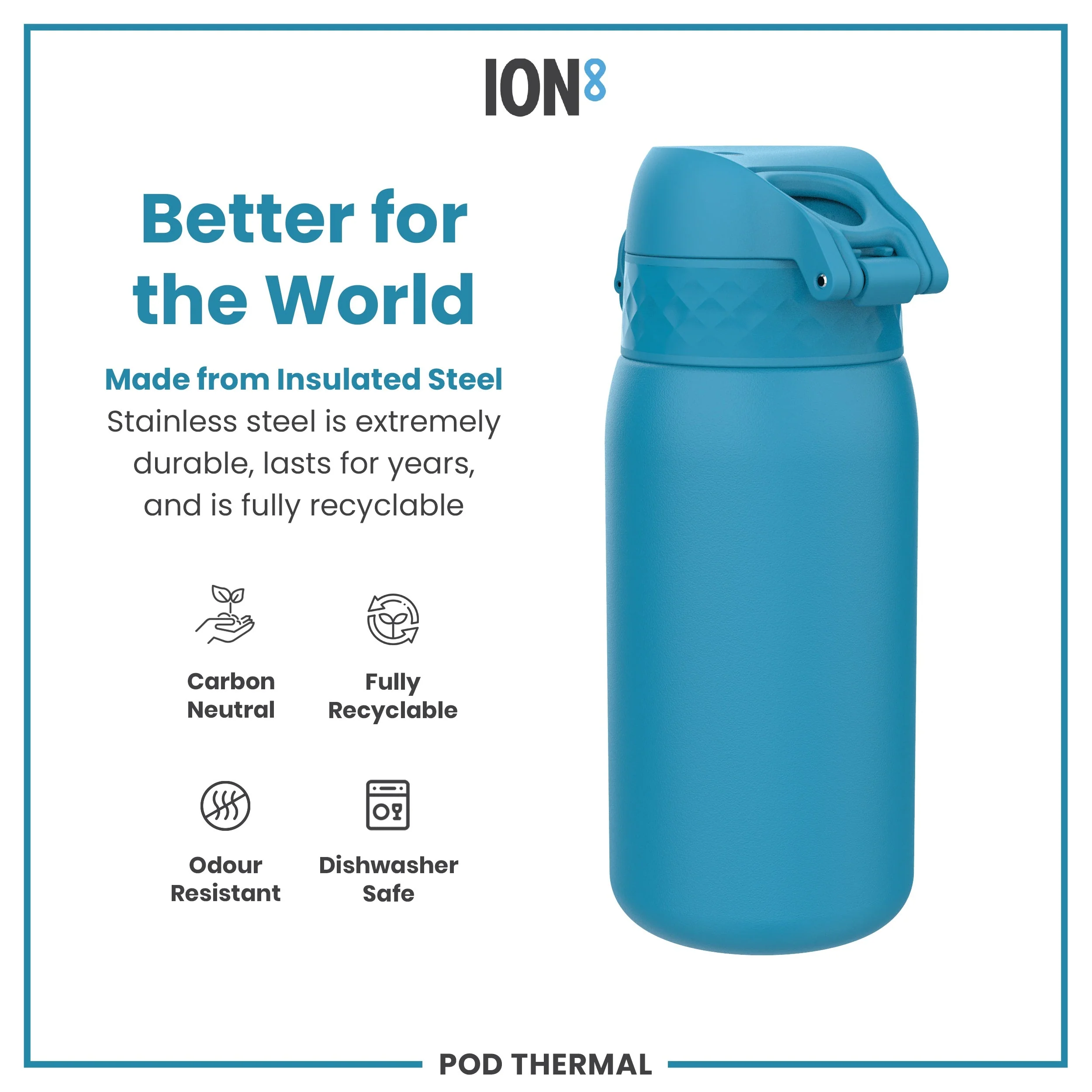 Pod Insulated Stainless Steel 11oz- Blue - Image 5