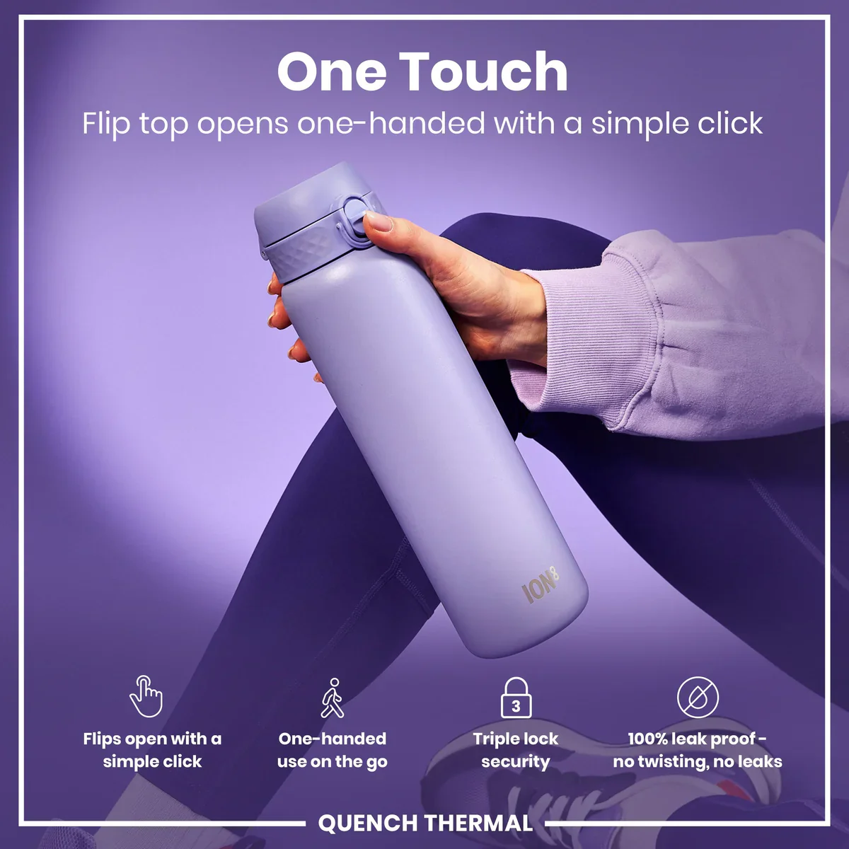 Quench Insulated Stainless Steel 31oz- Light Purple - Image 3